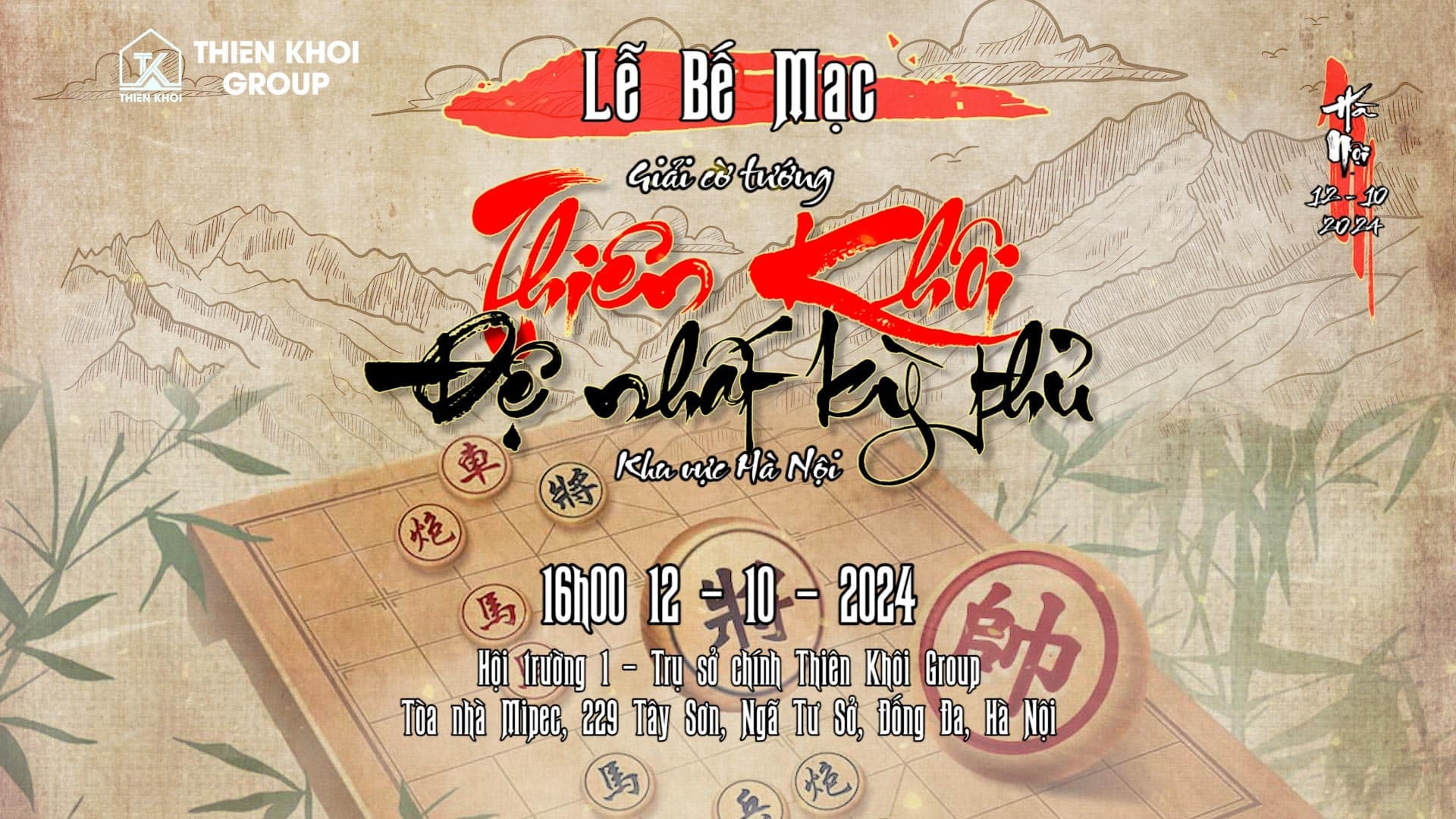 Vòng chung kết và lễ bế mạc giải cờ tướng thiên khôi đệ nhất kỳ thủ 2024