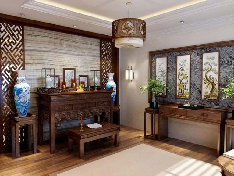 Bàn thời gia tiên đặt đúng hướng tốt mang lại bình an may nắm cho gia đình