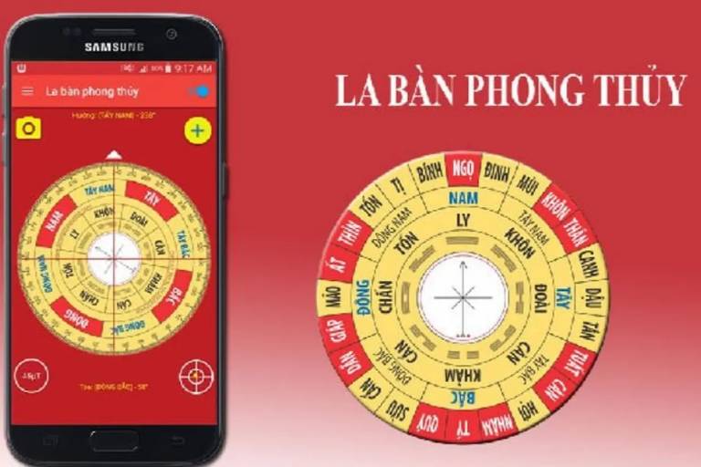 Ứng dụng La Bàn Phong Thủy tiện cho bát trạch cơ bản
