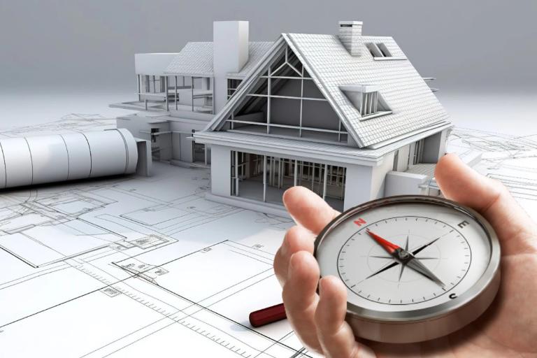 Đo hướng cửa để xét Bát Trạch; kiểm tra hướng ban công để đánh giá nắng, gió