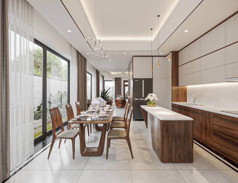 Bếp đặt xoay về hướng hợp và luôn giữ tình trạng thông thoáng