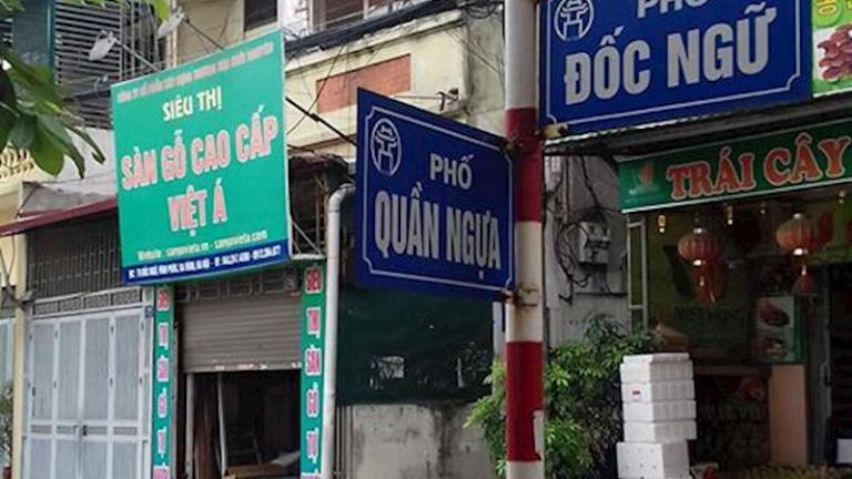 Phố Đốc Ngữ, Ba Đình giáp với phố Quần Ngựa