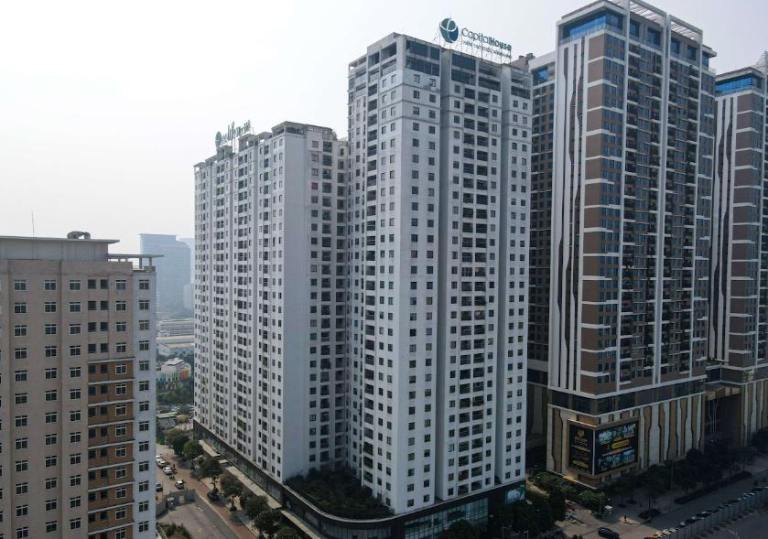 Toàn cảnh tòa chung cư Ecolife Tây Hồ