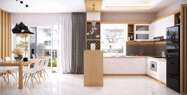 Dùng màu màu sắc tone màu trắng be kết hợp để trang trí nhà